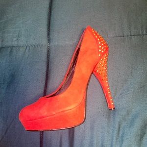 Kelsi Dagger red platform heels